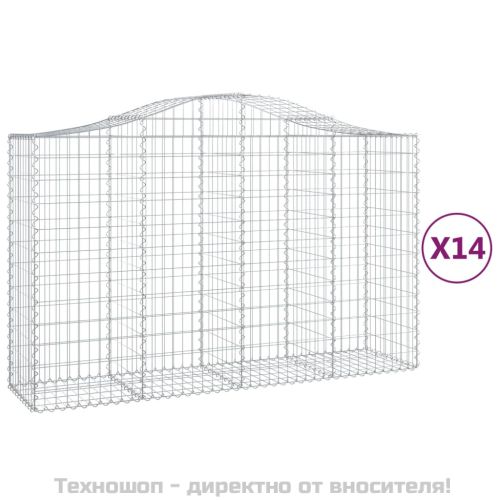 Габионни кошници арка 14 бр 200x50x120/140см поцинковано желязо