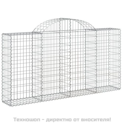 Габионни кошници арка 2 бр 200x30x100/120 см поцинковано желязо