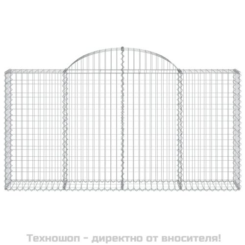 Габионни кошници арка 2 бр 200x30x100/120 см поцинковано желязо