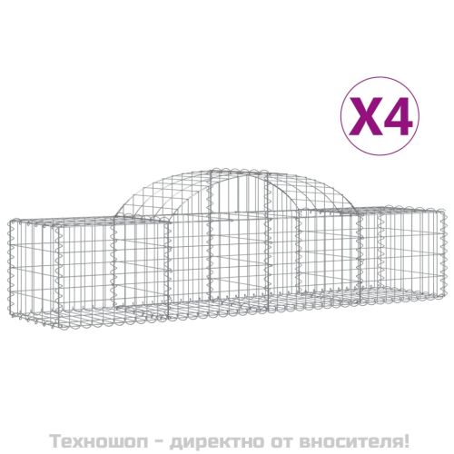 Габионни кошници арка 4 бр 200x50x40/60 см поцинковано желязо