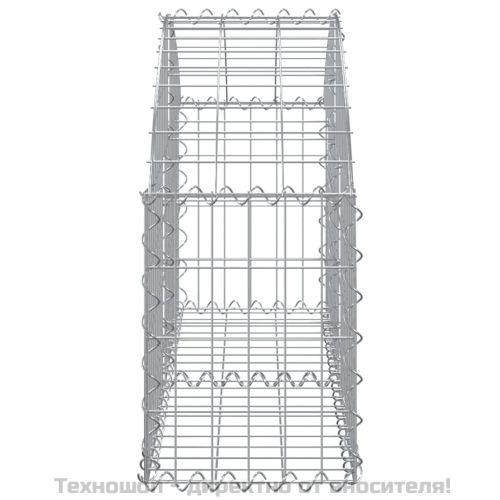 Дъговидна габионна кошница 100x30x40/60 см поцинковано желязо