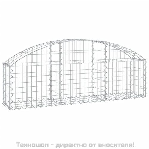 Дъговидна габионна кошница 150x30x40/60 см поцинковано желязо