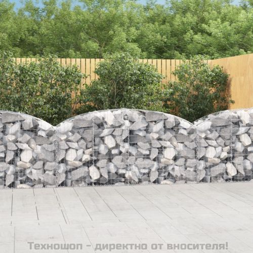 Дъговидна габионна кошница 200x50x80/100 см поцинковано желязо