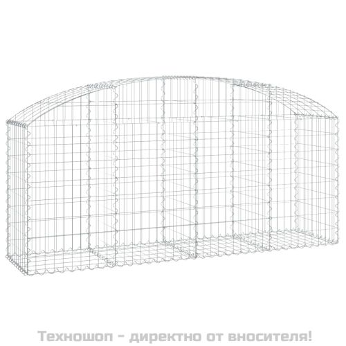 Дъговидна габионна кошница 200x50x80/100 см поцинковано желязо