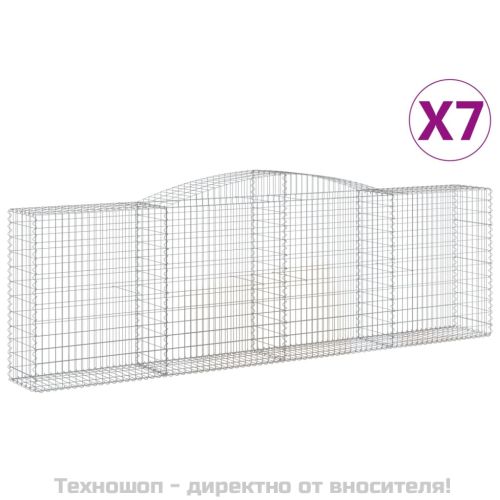 Габионни кошници арка 7 бр 400x50x120/140 см поцинковано желязо