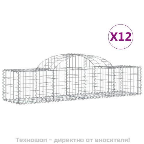 Габионни кошници арка 12 бр 200x50x40/60 см поцинковано желязо