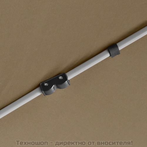 Шестоъгълна pop-up шатра със стени 3,6x3,1 м таупе 220 г/м²