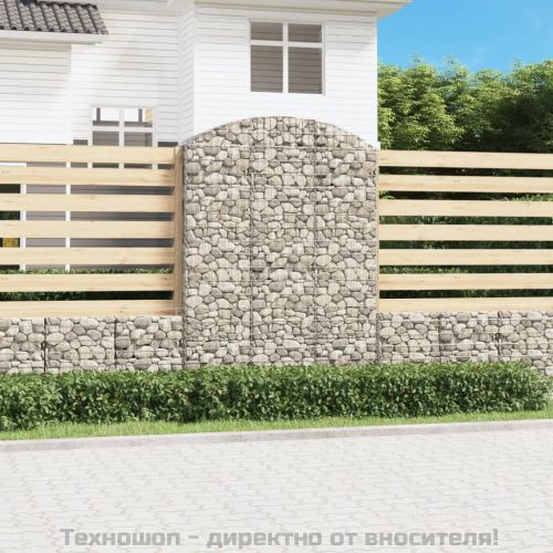 Дъговидна габионна кошница 150x50x200/220 см поцинковано желязо