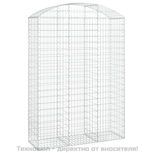 Дъговидна габионна кошница 150x50x200/220 см поцинковано желязо