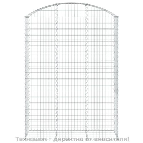 Дъговидна габионна кошница 150x50x200/220 см поцинковано желязо