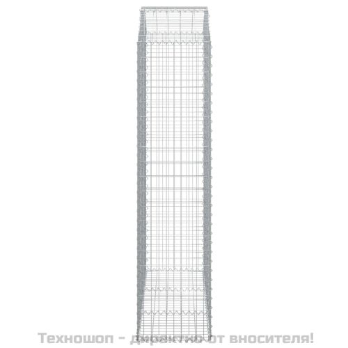 Дъговидна габионна кошница 150x50x200/220 см поцинковано желязо