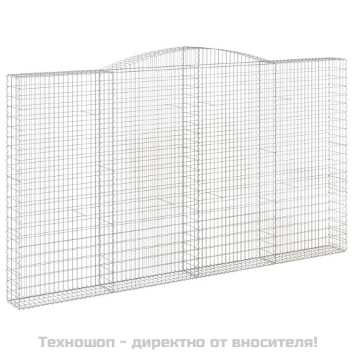 Габионни кошници арка 3 бр 400x30x220/240 см поцинковано желязо