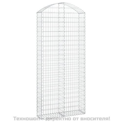 Дъговидна габионна кошница 100x30x220/240 см поцинковано желязо
