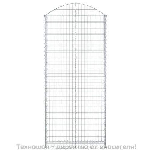 Дъговидна габионна кошница 100x30x220/240 см поцинковано желязо
