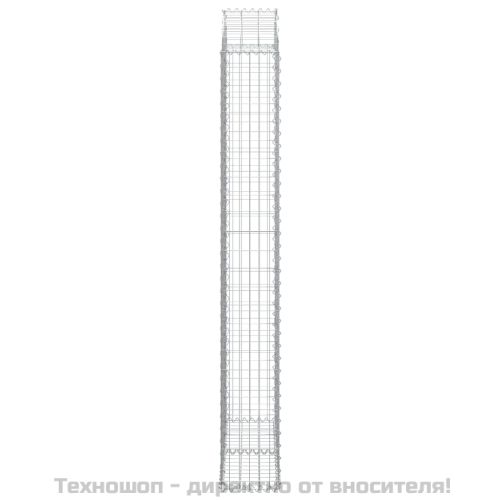Дъговидна габионна кошница 100x30x220/240 см поцинковано желязо