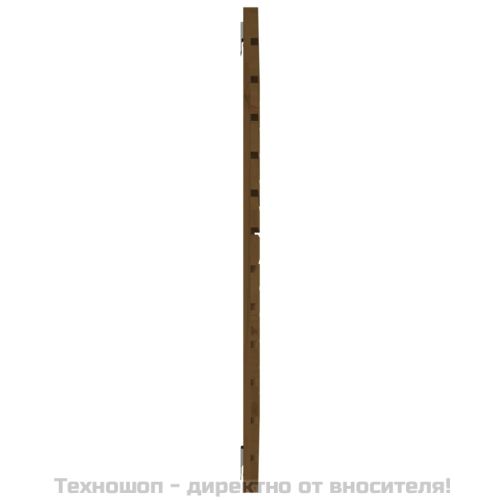 Стенна табла за спалня, меденокафява, 146x3x91,5 см, бор масив