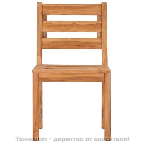 Градински столове, 8 бр, тиково дърво масив