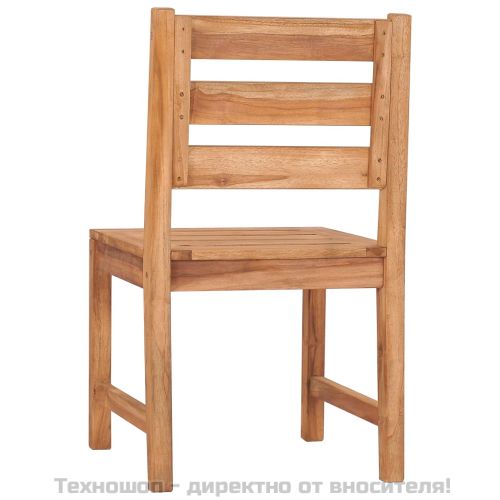 Градински столове, 8 бр, тиково дърво масив