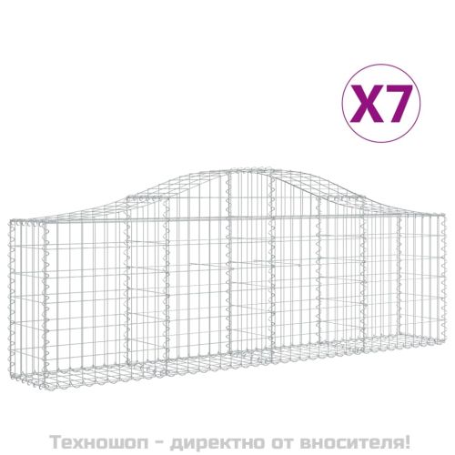 Габионни кошници арка 7 бр 200x30x60/80 см поцинковано желязо