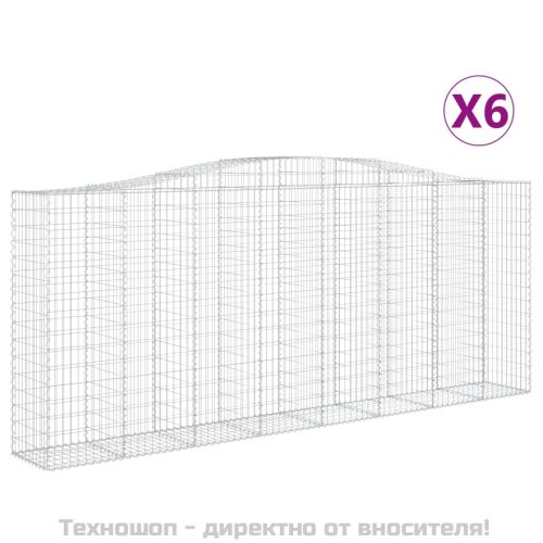 Габионни кошници арка 6 бр 400x50x160/180 см поцинковано желязо