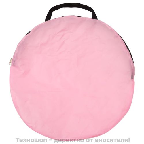 Детска палатка за игра с 250 топки розово 100x100x127 см