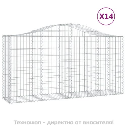 Габионни кошници арка 14 бр 200x50x100/120см поцинковано желязо