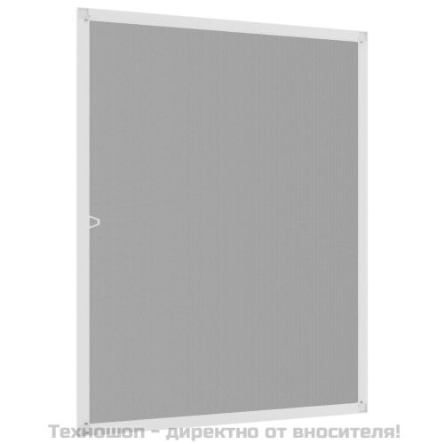 Мрежа против насекоми за прозорци, бяла, 100x120 см
