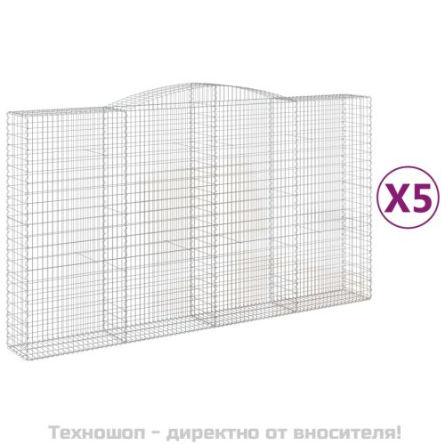 Габионни кошници арка 5 бр 400x50x220/240 см поцинковано желязо