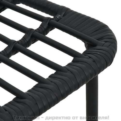 Градински трапезен комплект, 5 части, полиратан и стъкло