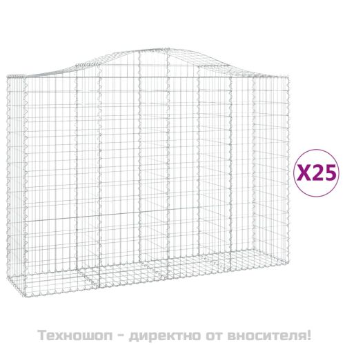 Габионни кошници арка 25 бр 200x50x140/160см поцинковано желязо