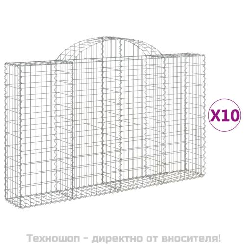 Габионни кошници арка 10 бр 200x30x120/140см поцинковано желязо