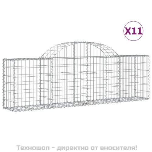 Габионни кошници арка 11 бр 200x30x60/80 см поцинковано желязо