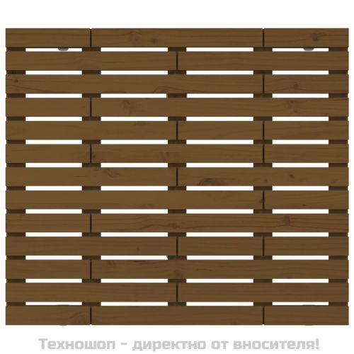 Стенна табла за спалня, меденокафява, 106x3x91,5 см, бор масив