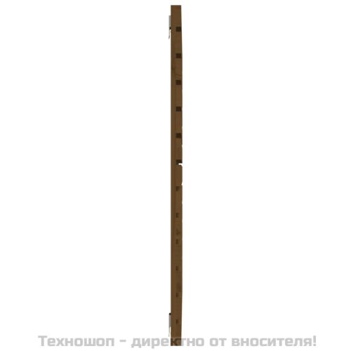 Стенна табла за спалня, меденокафява, 106x3x91,5 см, бор масив