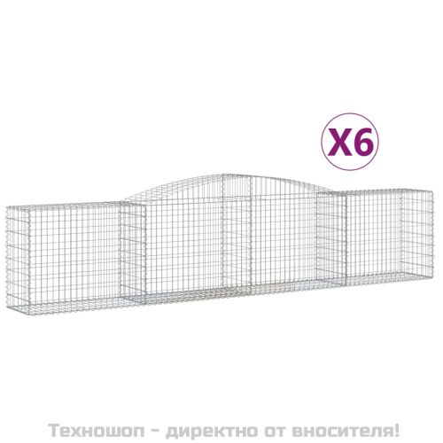 Габионни кошници арка 6 бр 400x50x80/100 см поцинковано желязо