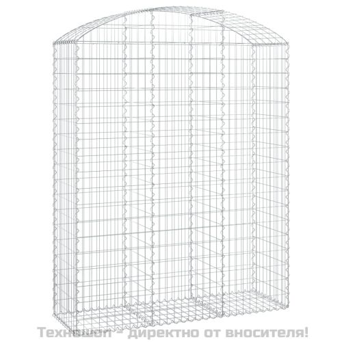 Дъговидна габионна кошница 150x50x180/200 см поцинковано желязо