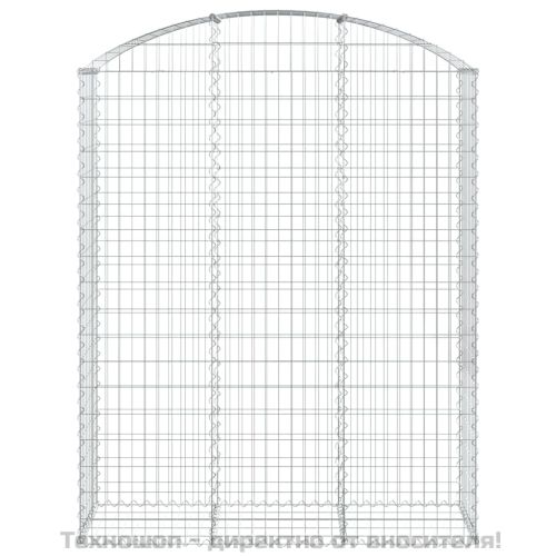 Дъговидна габионна кошница 150x50x180/200 см поцинковано желязо
