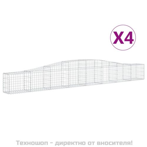 Габионни кошници арка 4 бр 400x30x40/60 см поцинковано желязо