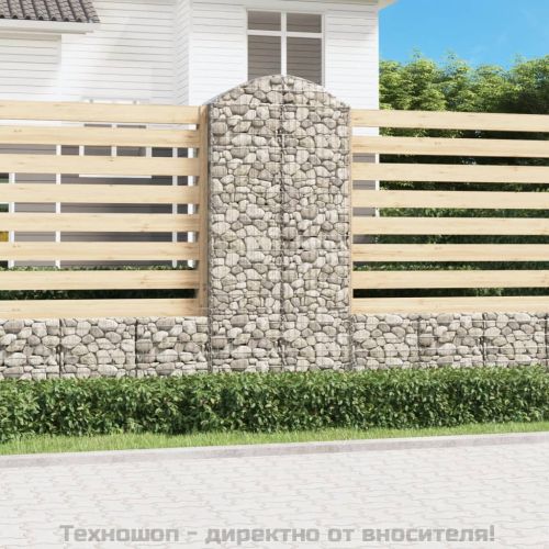 Дъговидна габионна кошница 100x50x220/240 см поцинковано желязо