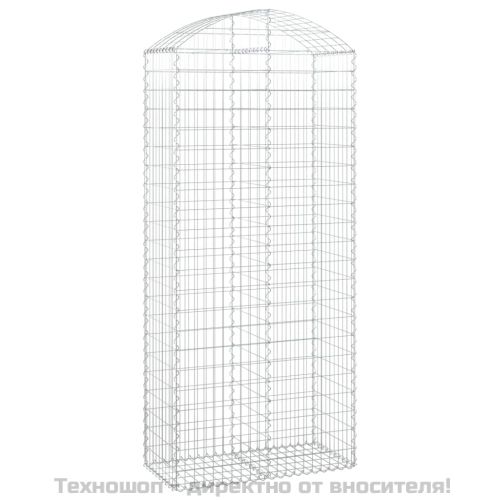 Дъговидна габионна кошница 100x50x220/240 см поцинковано желязо