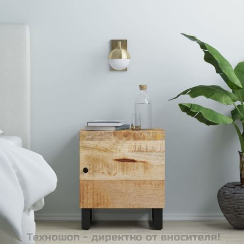 Нощно шкафче, 40x33x46 см, масивно мангово дърво