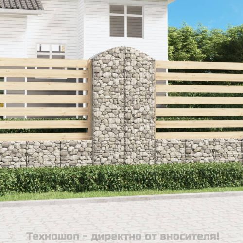 Дъговидна габионна кошница 100x50x200/220 см поцинковано желязо