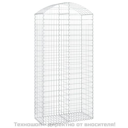 Дъговидна габионна кошница 100x50x200/220 см поцинковано желязо