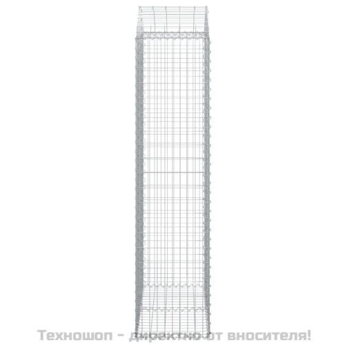 Дъговидна габионна кошница 100x50x200/220 см поцинковано желязо