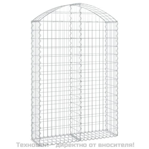 Дъговидна габионна кошница 100x30x140/160 см поцинковано желязо