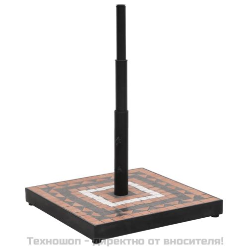 Основа за чадър, теракота и бяло, квадратна, 12 кг