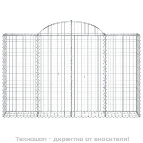 Габионни кошници арка 4 бр 200x30x120/140см поцинковано желязо