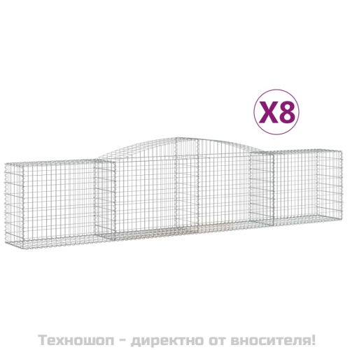 Габионни кошници арка 8 бр 400x50x80/100 см поцинковано желязо