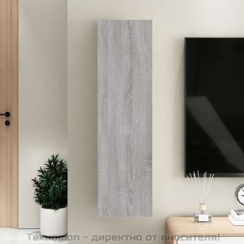 Стенен ТВ шкаф, сив сонома, 30,5x30x110 см