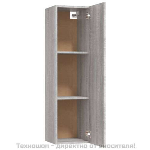 Стенен ТВ шкаф, сив сонома, 30,5x30x110 см